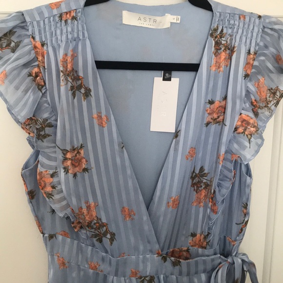 ASTR The Label Lila Floral Wrap Dress Womens Small - Picture 4 of 7